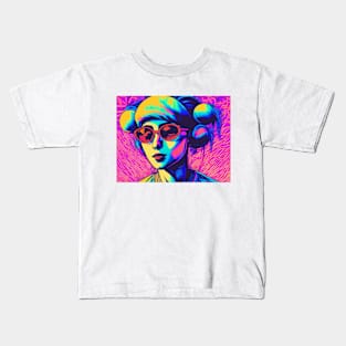 psychedelic girl Kids T-Shirt